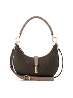 Guess - Matilda Brown Women Zipper Printed Hobo Bag