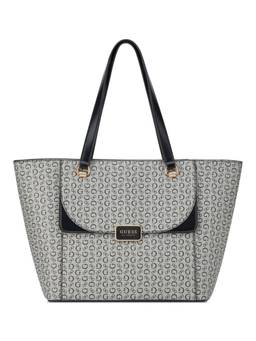 Guess - Pandora Black Women Zipper Printed Tote Bag