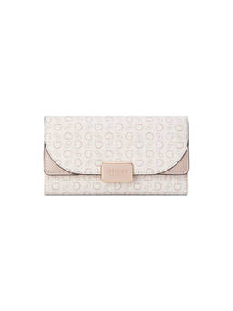Guess - Pandora Cream Women Printed Trifold Wallet