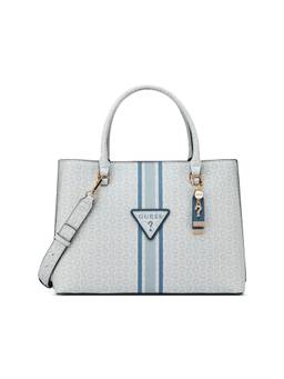 Guess - Tabitha Blue Women Snap Button Printed Satchel Bag
