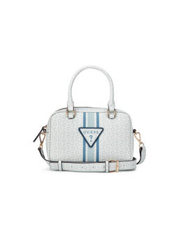 Guess - Tabitha Blue Women Zipper Printed Satchel Bag