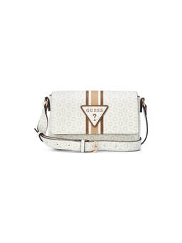 Guess - Tabitha White Women Snap Button Printed Crossbody Bag