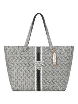 Guess - Tabitha Black Women Snap Button Printed Tote Bag