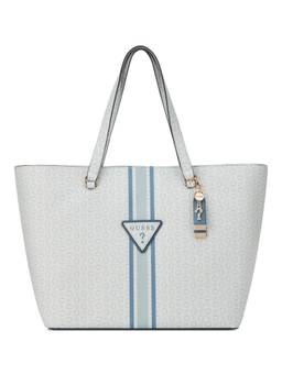 Guess - Tabitha Blue Women Snap Button Printed Tote Bag