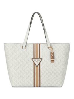 Guess - Tabitha White Women Snap Button Printed Tote Bag