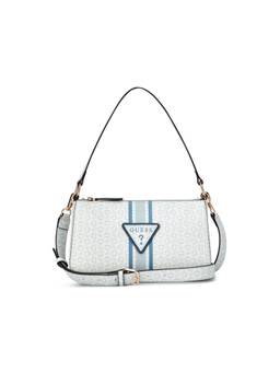 Guess - Tabitha Blue Women Zipper Printed Baguette Shoulder Bag
