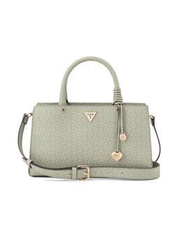 Guess - Katy Green Women Zipper Printed Satchel Bag