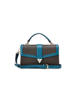 Guess - Rosetta Brown Women Snap Button Printed Crossbody Bag
