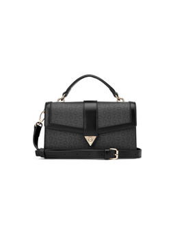 Guess - Rosetta Black Women Snap Button Printed Crossbody Bag