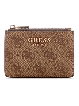 Guess - Laurel Beige Women Zipper Printed Card Case