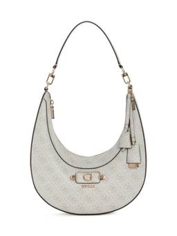Guess - Lindsey Grey Women Zipper Printed Hobo Bag