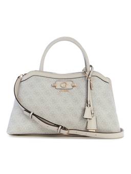 Guess - Lindsey Grey Women Snap Button Printed Satchel Bag