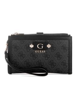 Guess - Lindsey Black Women Zipper Printed Wristlet Wallet