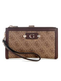 Guess - Lindsey Beige Women Zipper Printed Wristlet Wallet