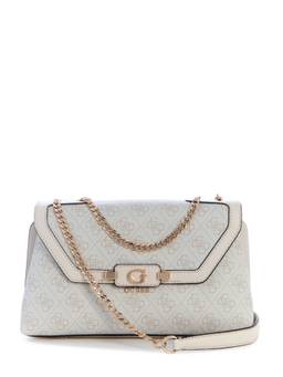 Guess - Lindsey Grey Women Snap Button Printed Crossbody Bag