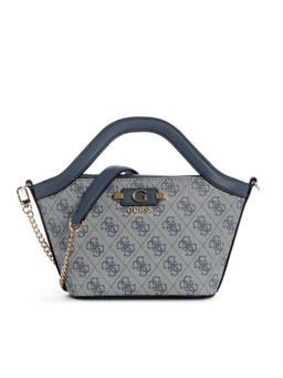 Guess - Lindsey Blue Women Snap Button Printed Handbag
