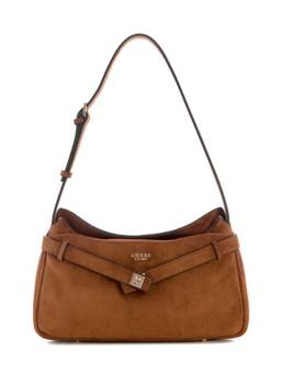 Guess - Ella Brown Women Flap Solid Baguette Shoulder Bag