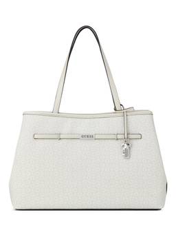 Guess - Angelica Grey Women Snap Button Printed Shoulder Bag