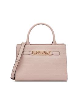 Guess - Celestia Pink Women Snap Button Textured Satchel Bag