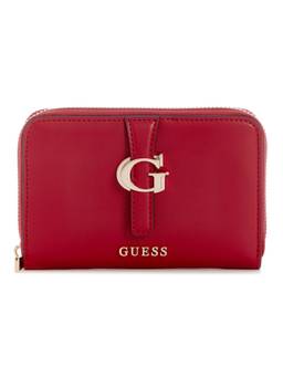 Guess - Carrie Red Women Zipper Solid Medium Wallet