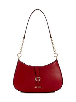 Guess - Carrie Women Zipper Solid Baguette Shoulder Bag