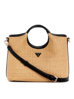 Guess - Kirsten Snap Button Textured Satchel Bag with Detachable Strap