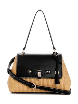 Guess - Maggie Beige Women Snap Button Solid Shoulder Bag