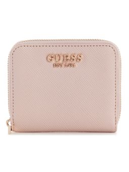 Guess - Gilda Pink Women Zipper Textured Bifold Wallet
