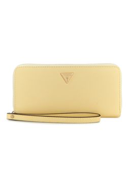 Guess - Gilda Yellow Women Zipper Textured Wristlet Wallet