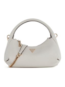 Guess - Gilda White Women Zipper Textured Hobo Bag
