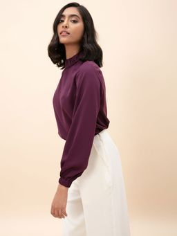 Twenty Dresses by Nykaa Fashion - Purple The Formidable Formal Top