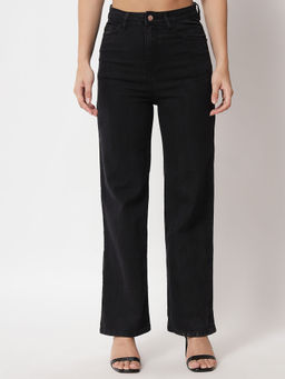 KOTTY - Women's Regular High Rise Black Jeans