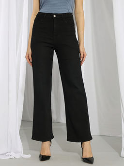 KOTTY - Women's Regular High Rise Black Jeans