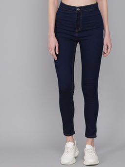 KOTTY - Women's High Rise Dark Blue Jeans