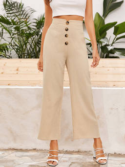 KOTTY - Women's High Rise Beige Trouser