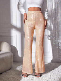 KOTTY - Women's Regular Fit High Rise Gold Trouser