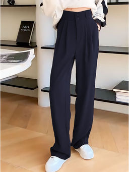 KOTTY - Women's Regular Fit Blue Trouser