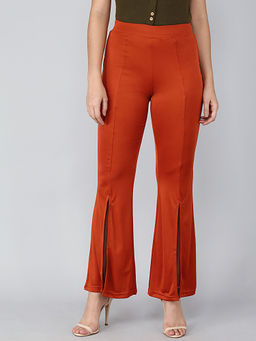 KOTTY - Women's High Rise Orange Trouser