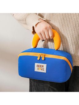 House of Quirk - Travel Makeup Bag Toiletry Pouch for Women - Blue