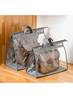 House of Quirk - Grey Handbag Storage Anti-Dust Storage Bag For Organizer Pack 2