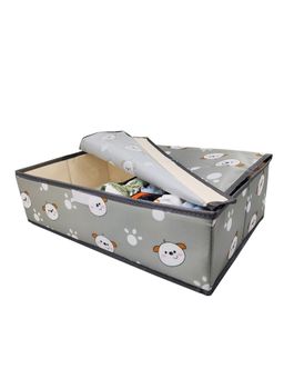 House of Quirk - 16+1 Compartment Cell Foldable Storage Box for underwear Closet Storage - Grey