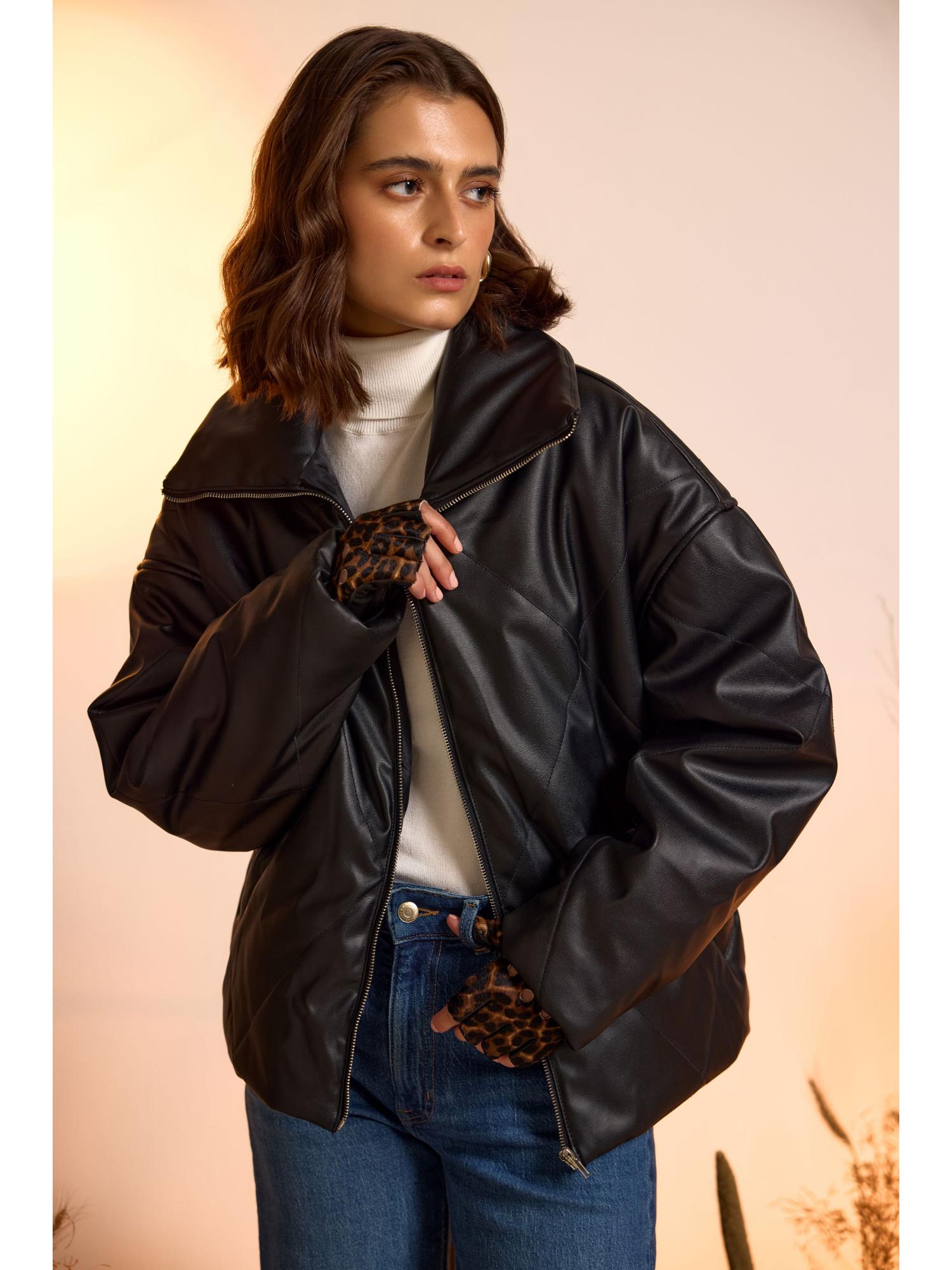 Shop Black Leather Jacket for Women & Men Online | Nykaa Fashion