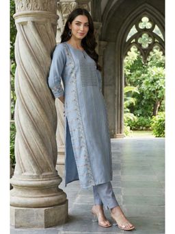 W - Blue Printed Kurta
