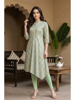 W - Green Geometric Kurta