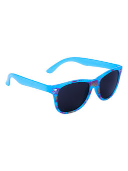 Spiky - Blue Frame Black Lense Wayfarer UV Protection Sunglass Pnaple_Prnt_Blue