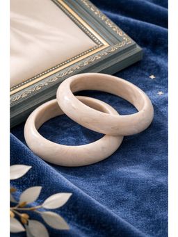 Niska - White Pack of 2 Resin Kada