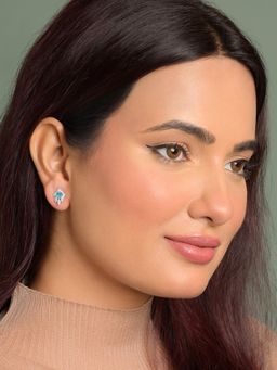 CLARA - 925 Silver Platinum Plated Daily Wear Eden Earrings For Women And Girls