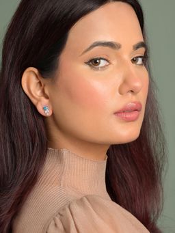 CLARA - 925 Silver Platinum Plated Daily Wear Electra Earrings For Women And Girls