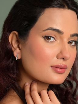 CLARA - 925 Silver Platinum Plated Daily Wear Carls Pearl Drop Earrings For Women