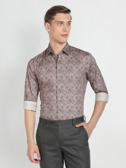 Arrow Newyork - Brown Manhattan Slim Fit Cotton Formal Shirt